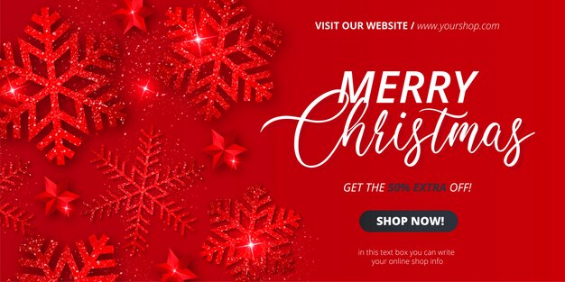 Plantilla de banner de venta de Navidad