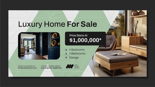 Plantilla de banner de venta de negocios inmobiliarios