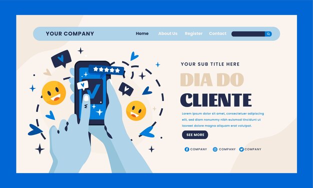 Plantilla de banner de venta plana dia do cliente