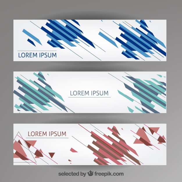 Plantilla de banners abstractos