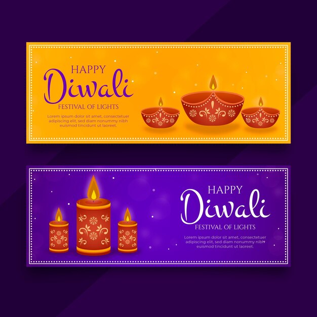Plantilla de banners de diwali