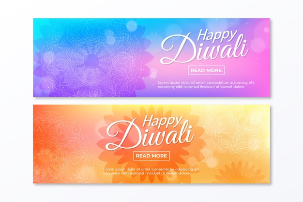 Plantilla de banners de diwali