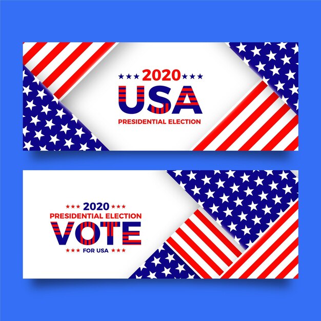 Plantilla de banners de elecciones presidenciales de EE. UU. 2020
