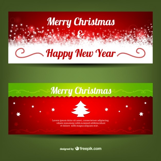 Plantilla de banners de feliz navidad