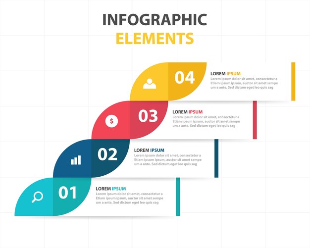 Plantilla de banners infográficos de negocios