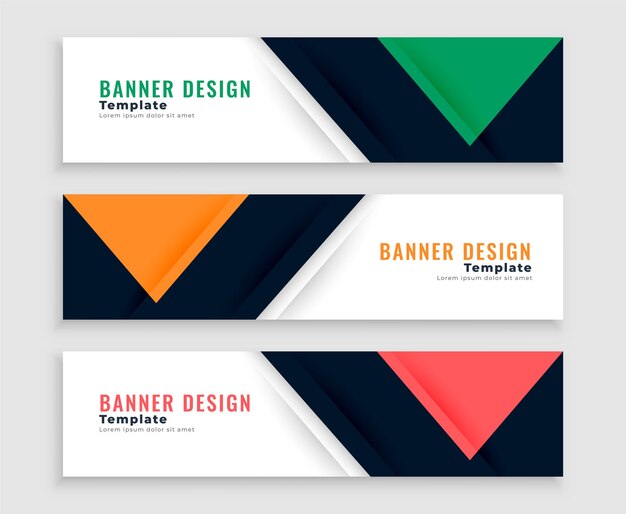 Plantilla de banners de negocios web de estilo minimalista