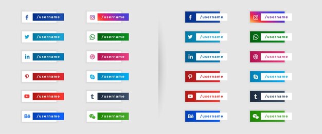 Plantilla de banners de redes sociales en estilo tercio inferior