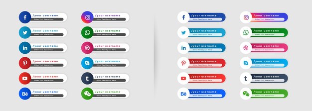 Plantilla de banners de redes sociales del tercio inferior