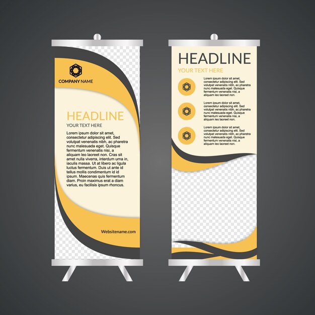 Plantilla beige de roll up