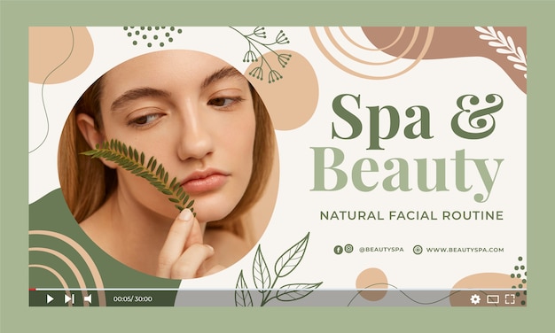 Vector gratuito plantilla de belleza dibujada a mano