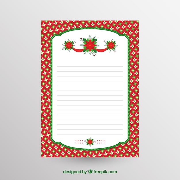 Plantilla en blanco de carta de navidad