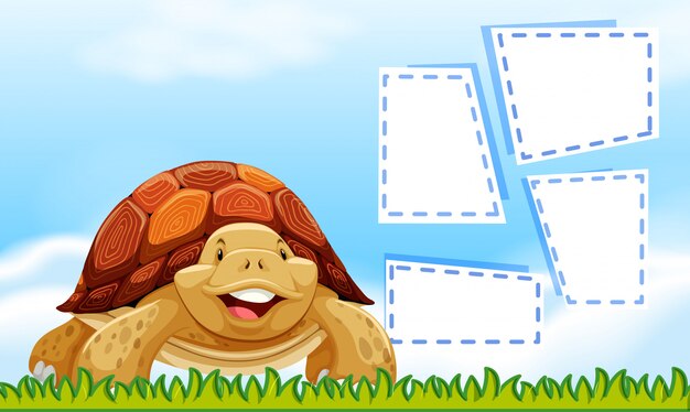 Plantilla de borde de cielo de tortuga