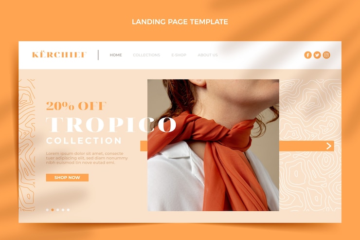 Vector gratuito plantilla de boutique mínima de diseño plano
