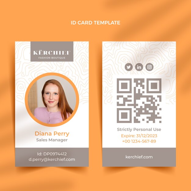 Plantilla de boutique mínima de diseño plano
