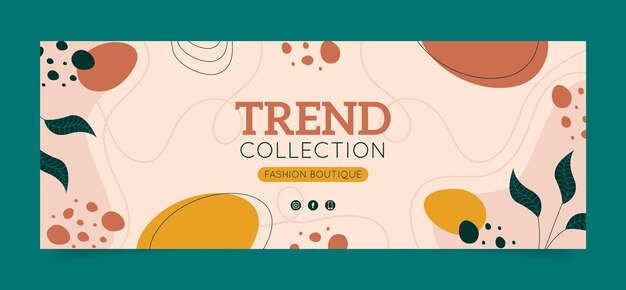 Plantilla boutique de texturas dibujadas a mano