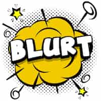 Vector gratuito plantilla brillante blurt comic con burbujas de discurso en marcos coloridos