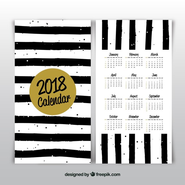 Plantilla de calendario de 2018