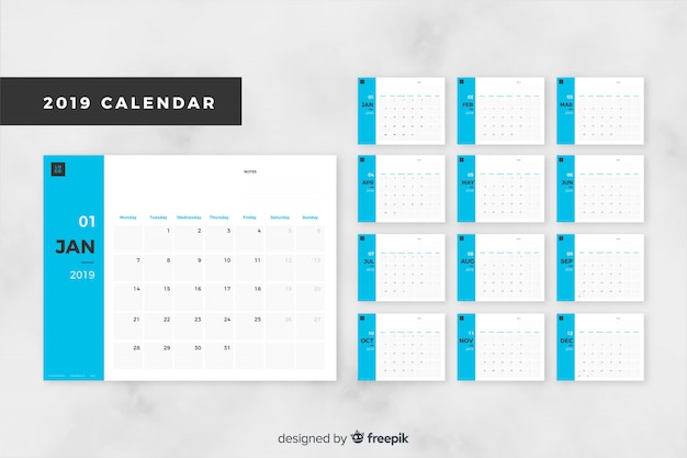 Plantilla Calendario 2019