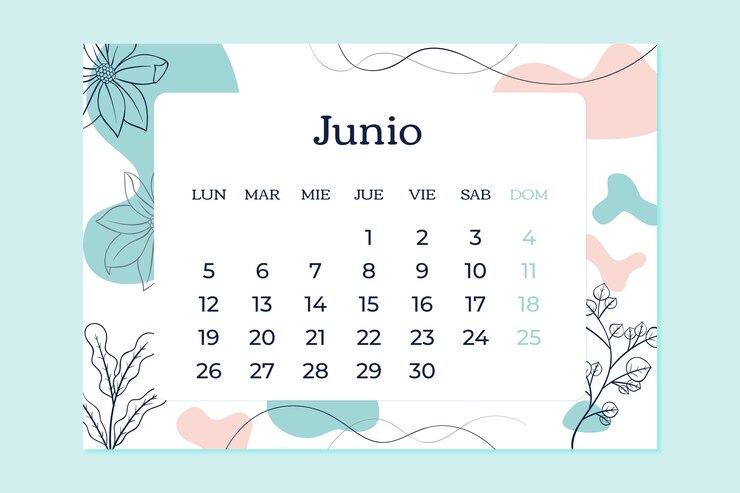Vector gratuito plantilla de calendario anual dibujada a mano