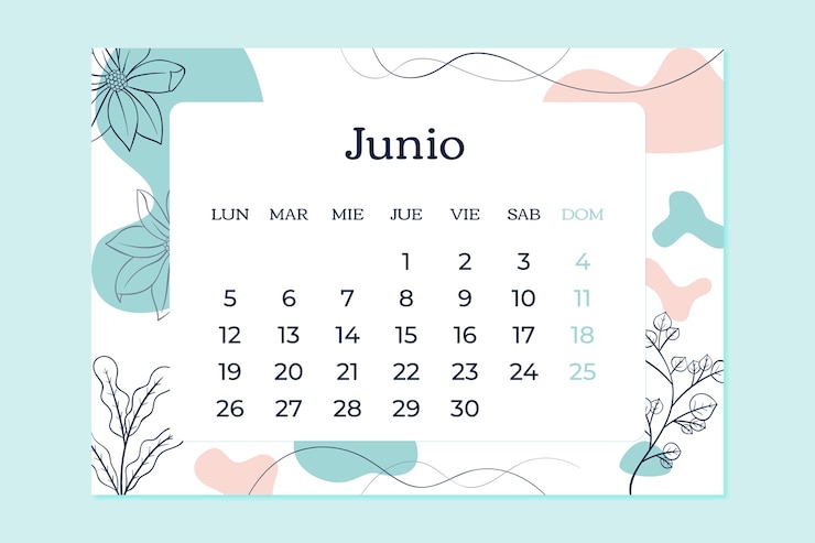 Vector gratuito plantilla de calendario anual dibujada a mano