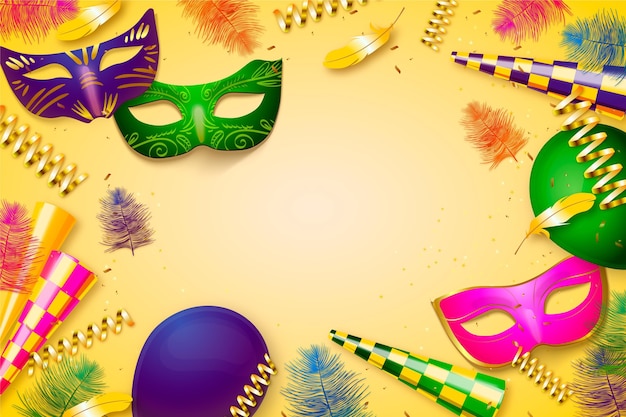 Plantilla de carnaval brasileño realista