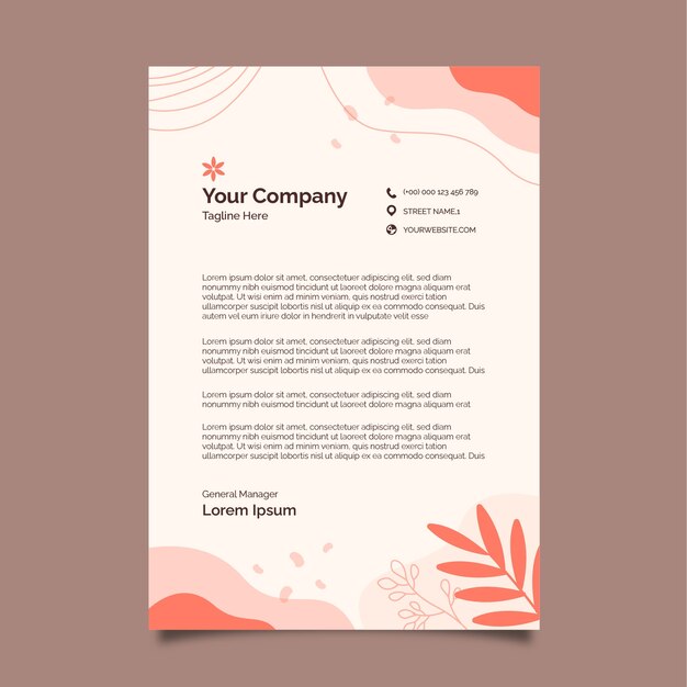 Plantilla de carta de búsqueda de trabajo de salón de belleza plana