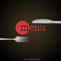 Vector gratuito plantilla de carta de restaurante minimalista