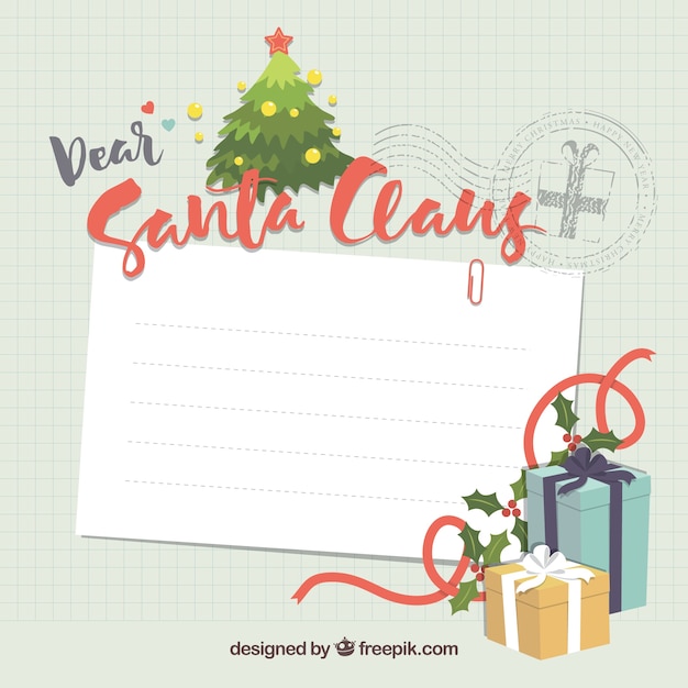 Plantilla de carta a santa claus