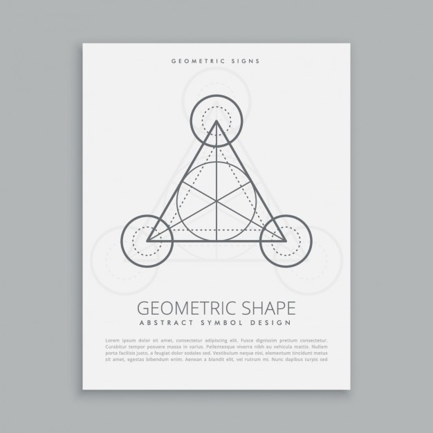 Vector gratuito plantilla de cartel geométrico