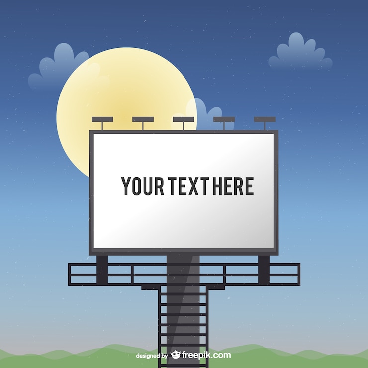 Vector gratuito plantilla de cartel con luna