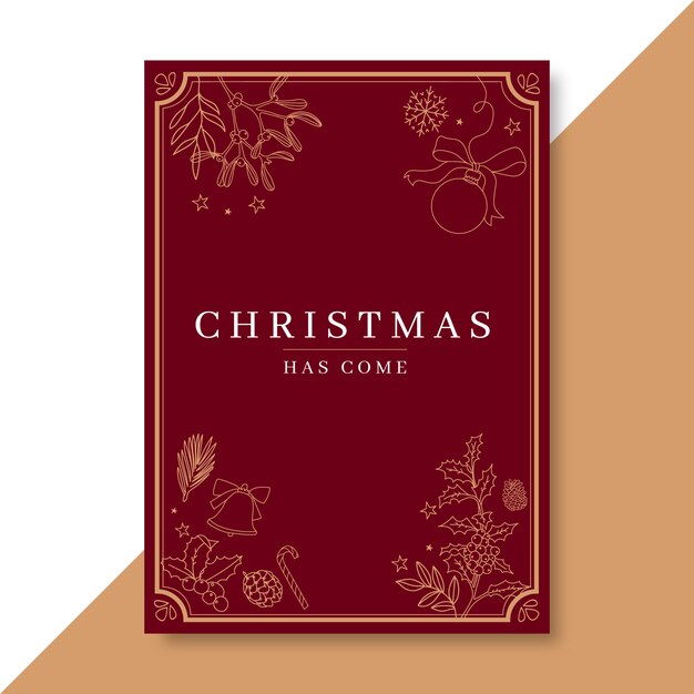 Plantilla de cartel de navidad festivo