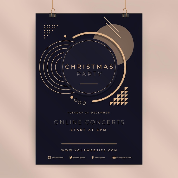 Vector gratuito plantilla de cartel de navidad