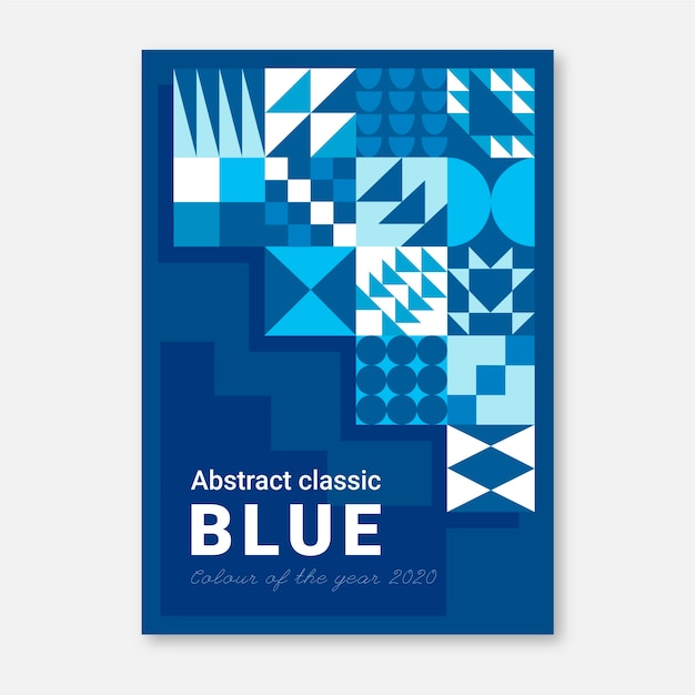 Vector gratuito plantilla de cartel de negocio azul clásico abstracto