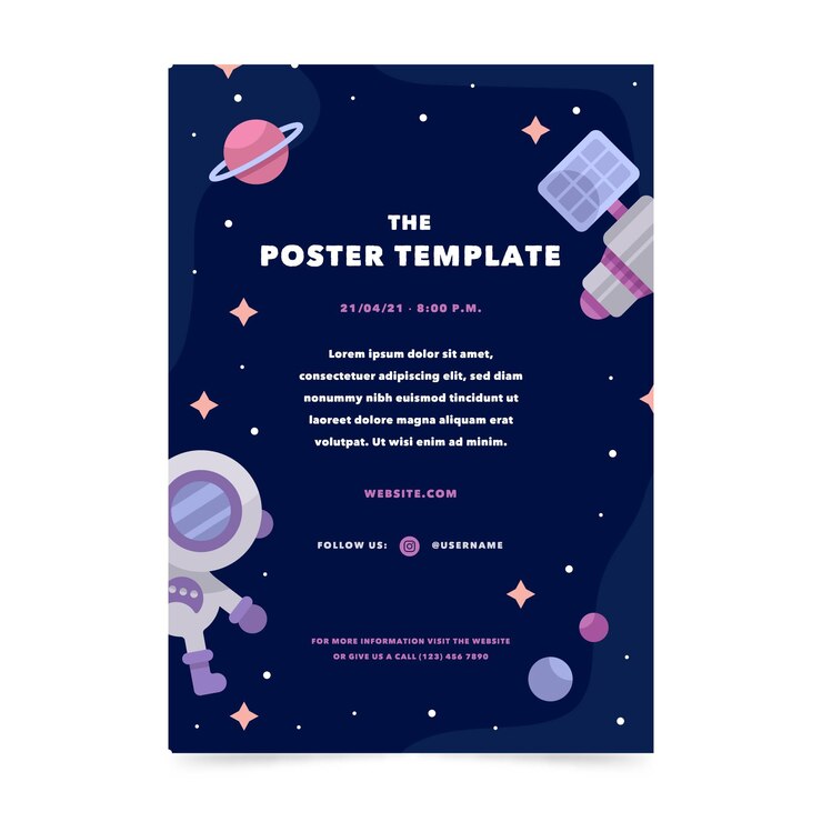 Vector gratuito plantilla de cartel plano vertical