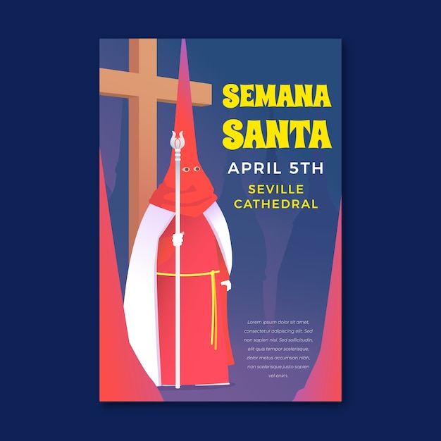 Plantilla de cartel de semana santa