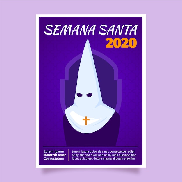 Vector gratuito plantilla de cartel de semana santa