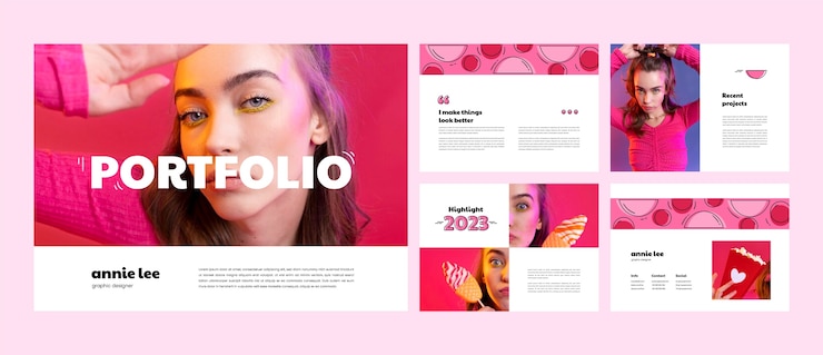 Vector gratuito plantilla de cartera dibujada a mano