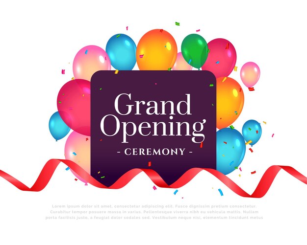 Plantilla de ceremonia de invitación de gran inauguración
