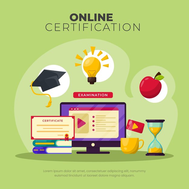 Plantilla de certificación en línea