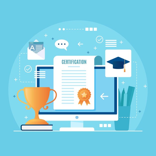 Plantilla de certificación en línea