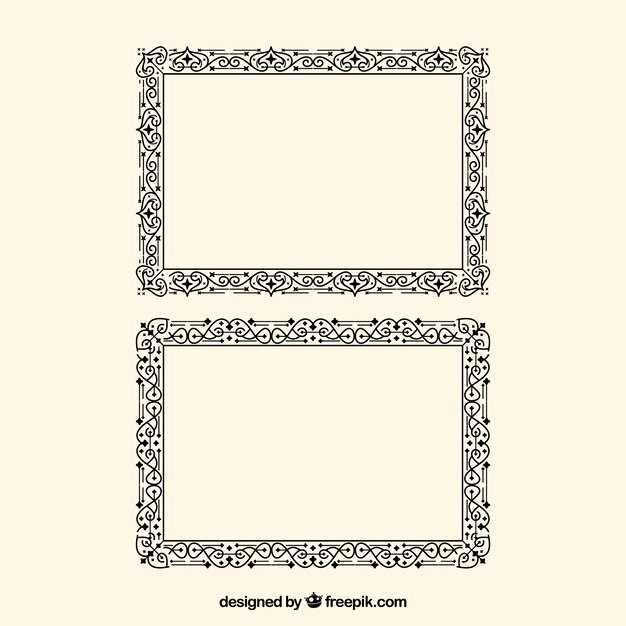 Plantilla de certificado con border ornamental