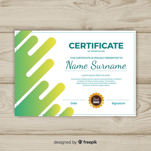 Plantilla de certificado creativo