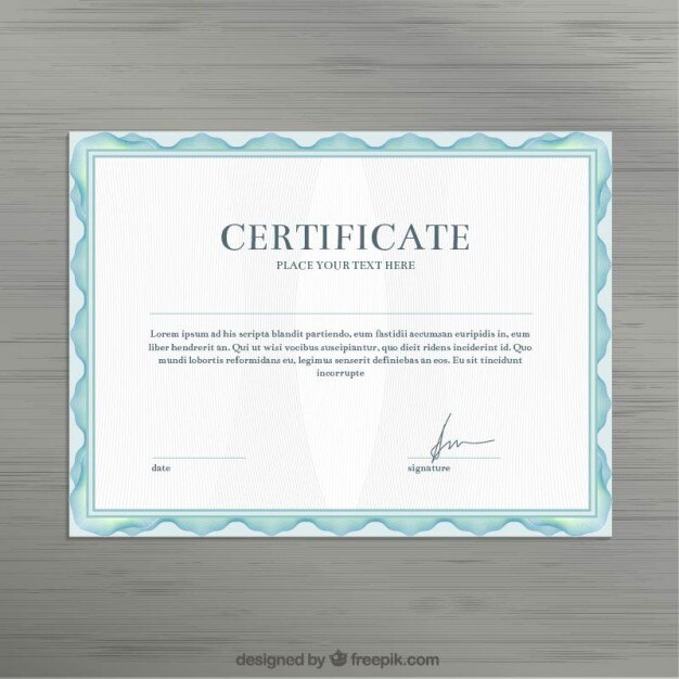 Vector gratuito plantilla de certificado