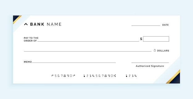 plantilla de cheque bancario en blanco página de cheque formulario libro de cheques