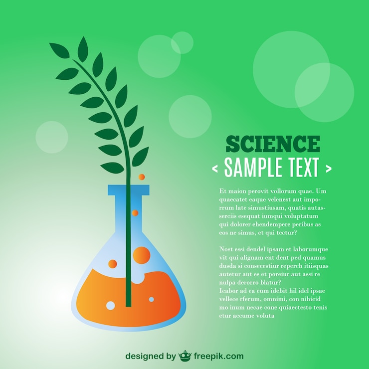Vector gratuito plantilla de ciencia y ecología