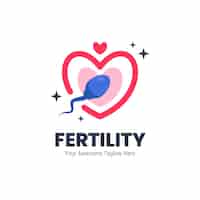 Vector gratuito plantilla de clínica de fertilidad de diseño plano