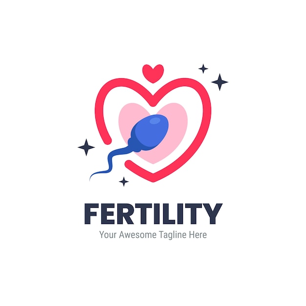 Plantilla de clínica de fertilidad de diseño plano