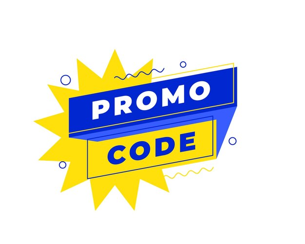 plantilla de código promocional exclusiva en estilo moderno