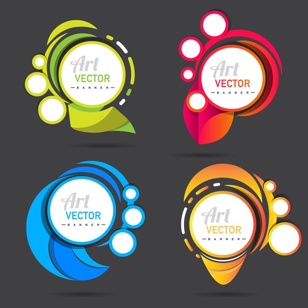 plantilla de colección de banner de vector