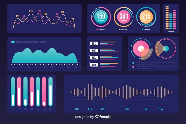 Plantilla de colección de elementos de infografía